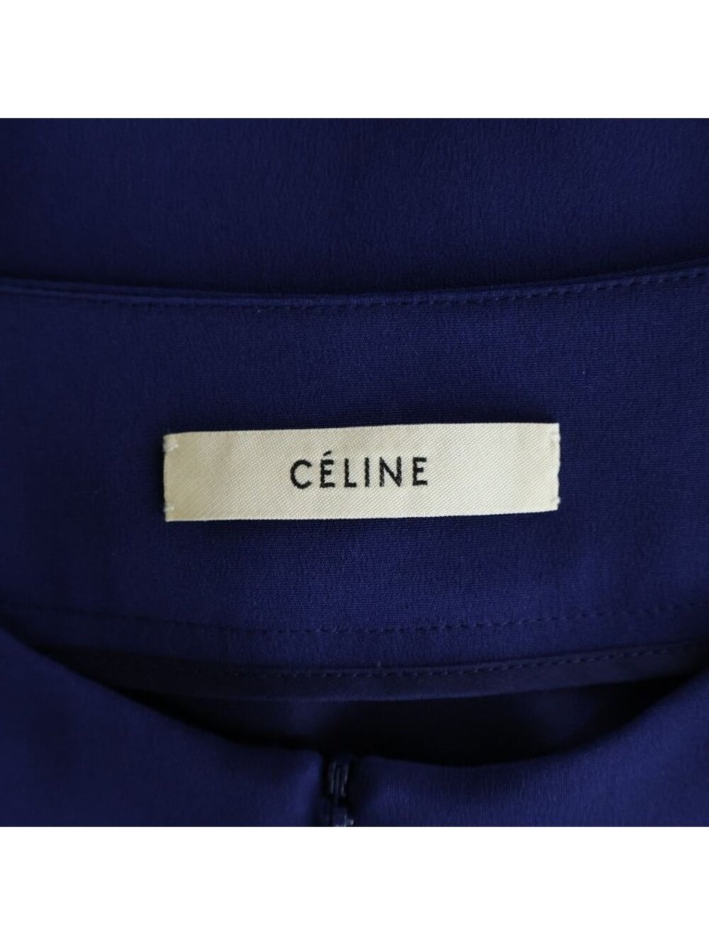 Celine Dress Three Quarter Sleeve Silk Blue - Picture 7 of 8